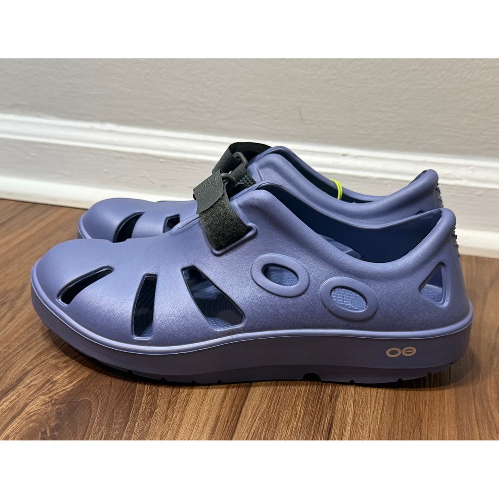 Oofos Oocandoo Recovery Sandals Water Drop Purple Unisex Sz M8/W10